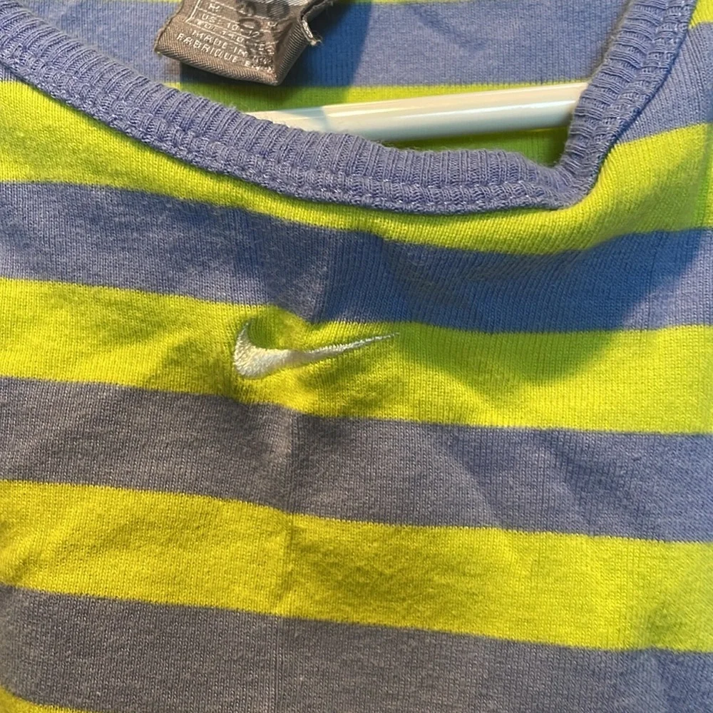 Nike Kids Green/Blue Striped Tank